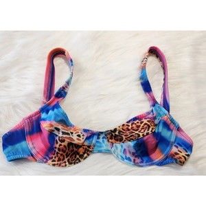 Venus Bikini Top Womans B Multicolor Underwire Adjustable Strap Swimwear Lined